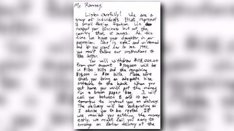 Jonbenet Ramsey Ransom Note Typed